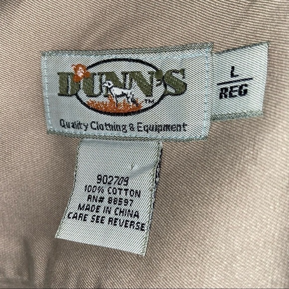 Dunn’s Taupe Hunting Shirt With Button Safe Pockets And Durable, Manly Design. - Picture 3 of 5